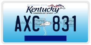 AXC831  license plate in KY