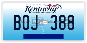 B0J388 license plate in Kentucky