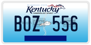 B0Z556  license plate in KY