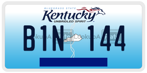 B1N144  license plate in KY