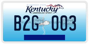 B2G003  license plate in KY