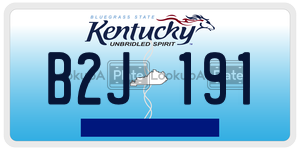 B2J191  license plate in KY