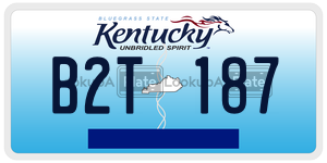 B2T187  license plate in KY