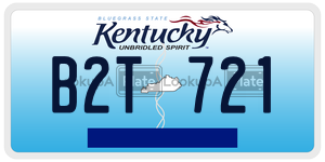 B2T721 license plate in Kentucky