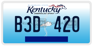 B3D420  license plate in KY