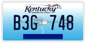 B3G748  license plate in KY