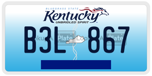 B3L867  license plate in KY