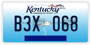 B3X068  license plate in KY