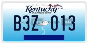 B3Z013  license plate in KY