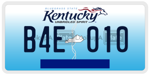 B4E010  license plate in KY
