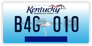 B4G010  license plate in KY