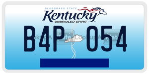 B4P054  license plate in KY