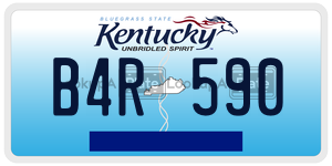 B4R590  license plate in KY