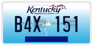 B4X151  license plate in KY