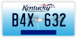 B4X632  license plate in KY