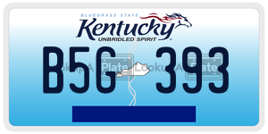 B5G393  license plate in KY