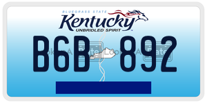 B6B892  license plate in KY