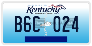 B6C024  license plate in KY