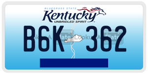 B6K362  license plate in KY