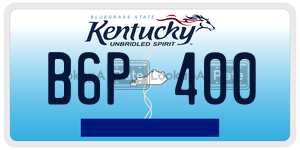 B6P400  license plate in KY