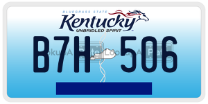 B7H506  license plate in KY