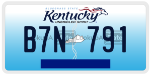 B7N791  license plate in KY