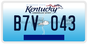 B7V043 license plate in Kentucky