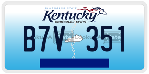B7V351  license plate in KY