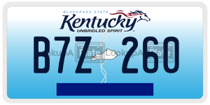 B7Z260  license plate in KY
