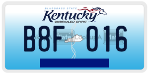 B8F016  license plate in KY