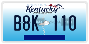 B8K110  license plate in KY