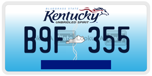 B9F355  license plate in KY