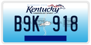 B9K918 license plate in Kentucky