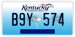 B9Y574  license plate in KY