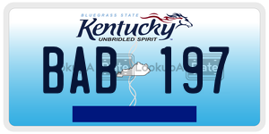 BAB197  license plate in KY