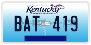 BAT419  license plate in KY