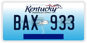 BAX933  license plate in KY
