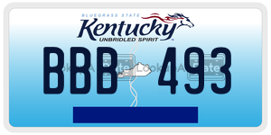 BBB493  license plate in KY