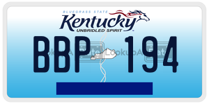 BBP194  license plate in KY