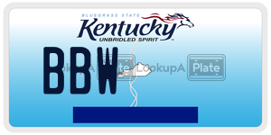 BBW  license plate in KY