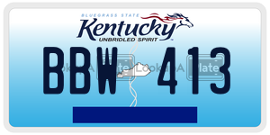 BBW413  license plate in KY