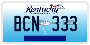 BCN333  license plate in KY