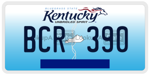 BCR390  license plate in KY
