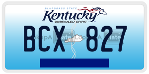 BCX827  license plate in KY