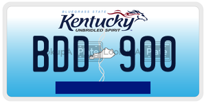 BDD900  license plate in KY