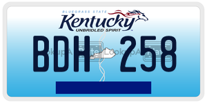 BDH258  license plate in KY