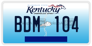 BDM104  license plate in KY