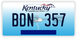 BDN357  license plate in KY