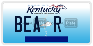 BEAR  license plate in KY