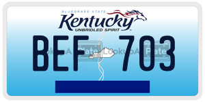 BEF703  license plate in KY